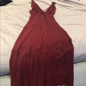 gorgeous deep red tight gown